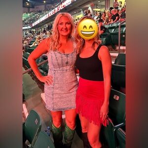 Acid washed denim dress, size L